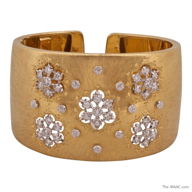 Buccellati Diamond and Gold Cuff Bracelet