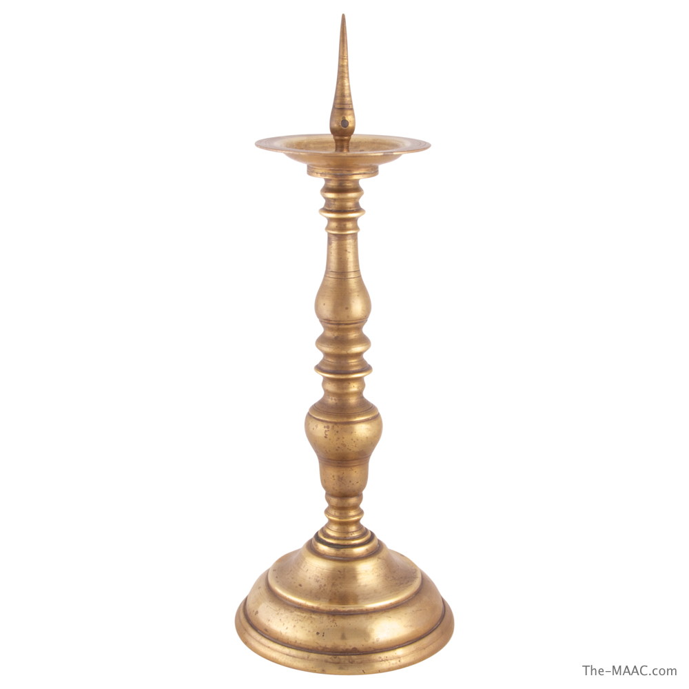 A Pair Of Brass Pricket Candle Sticks, 18th Century., 986308