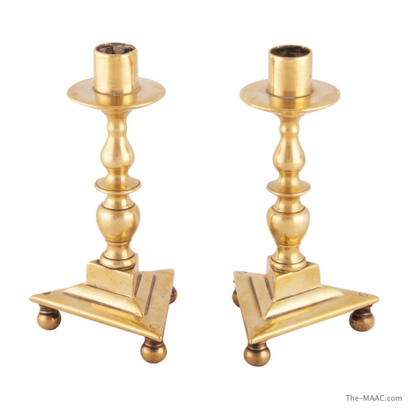 Bronze and Brass Pricket and Candlesticks