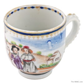 Chinese Export Miniature Cup and Saucer
