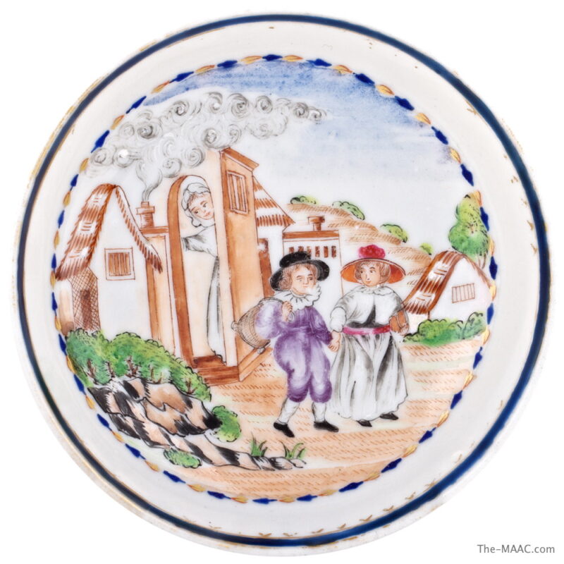 Chinese Export Miniature Cup and Saucer