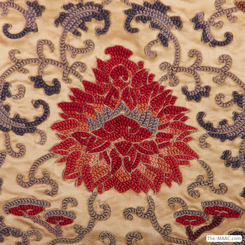 Antique Chinese Silk and Cotton Wall Hanging - Image 2