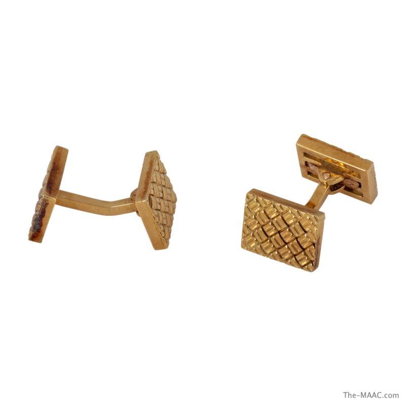 18K Gold Van Cleef and Arpels Cuff Link and Stud Set - Image 3