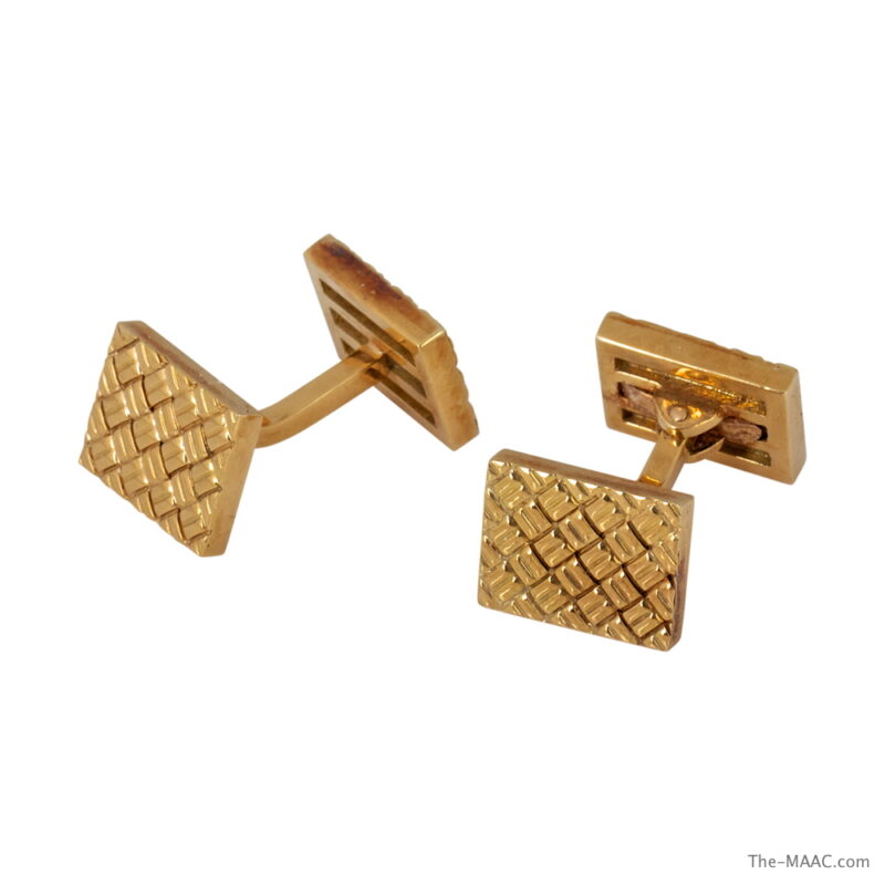 18K Gold Van Cleef and Arpels Cuff Link and Stud Set - Image 2