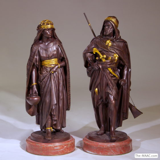 Pair of Orientalist Bronze Standing Figures