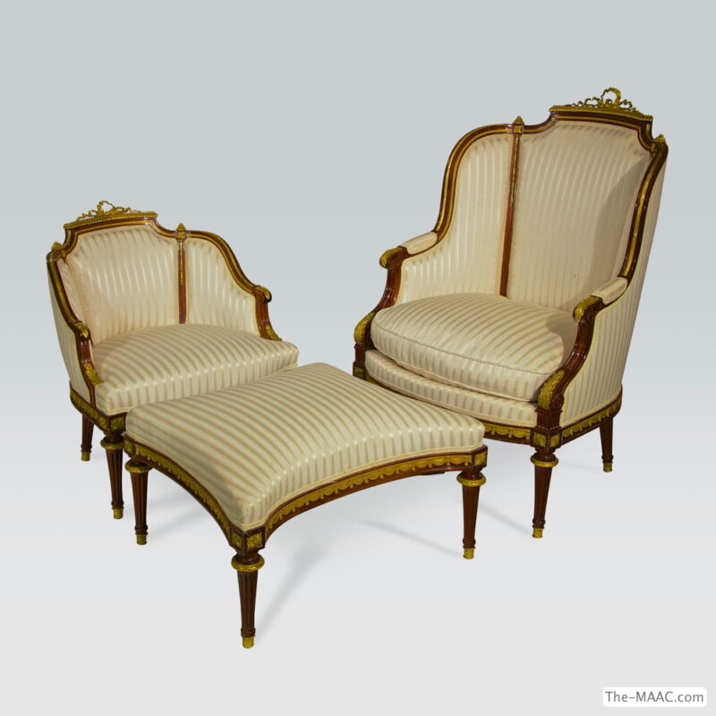 Three Piece French Louis XVI Style Salon Set