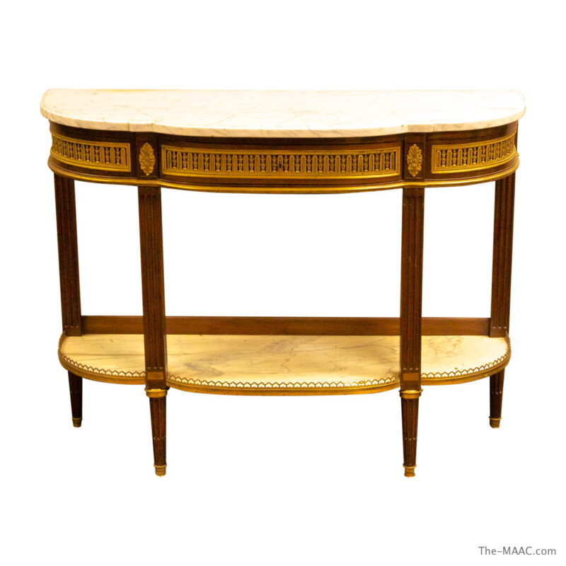 French 19th Century Bronze Mounted and Marble Topped Console