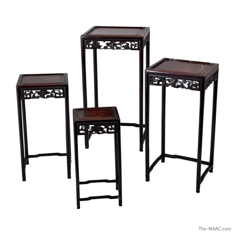 Set of 4 Hong Mo Wood Nest Tables