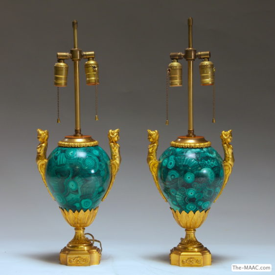 Antique Porcelain and Dore Bronze Lamps