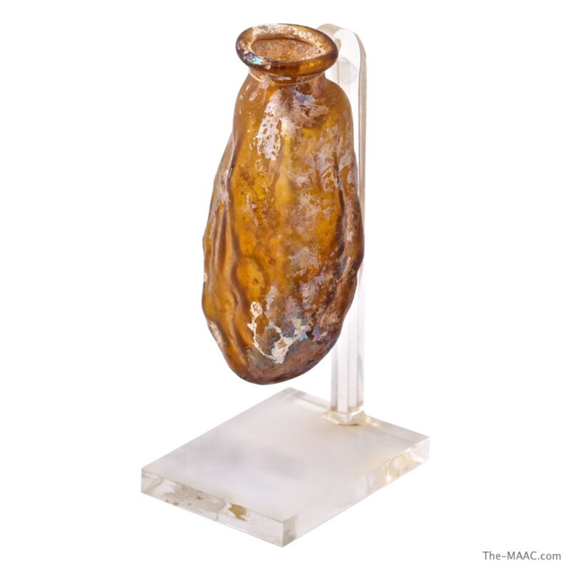 Ancient Roman Glass, Perfume Date Flask