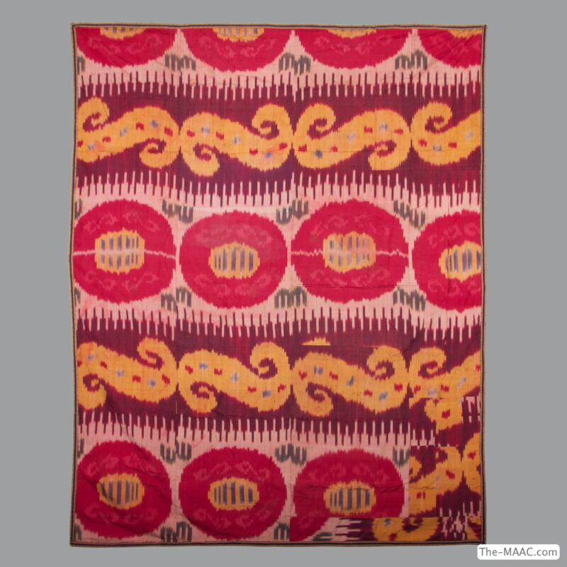 Antique Russian Silk Ikat Wall Hanging