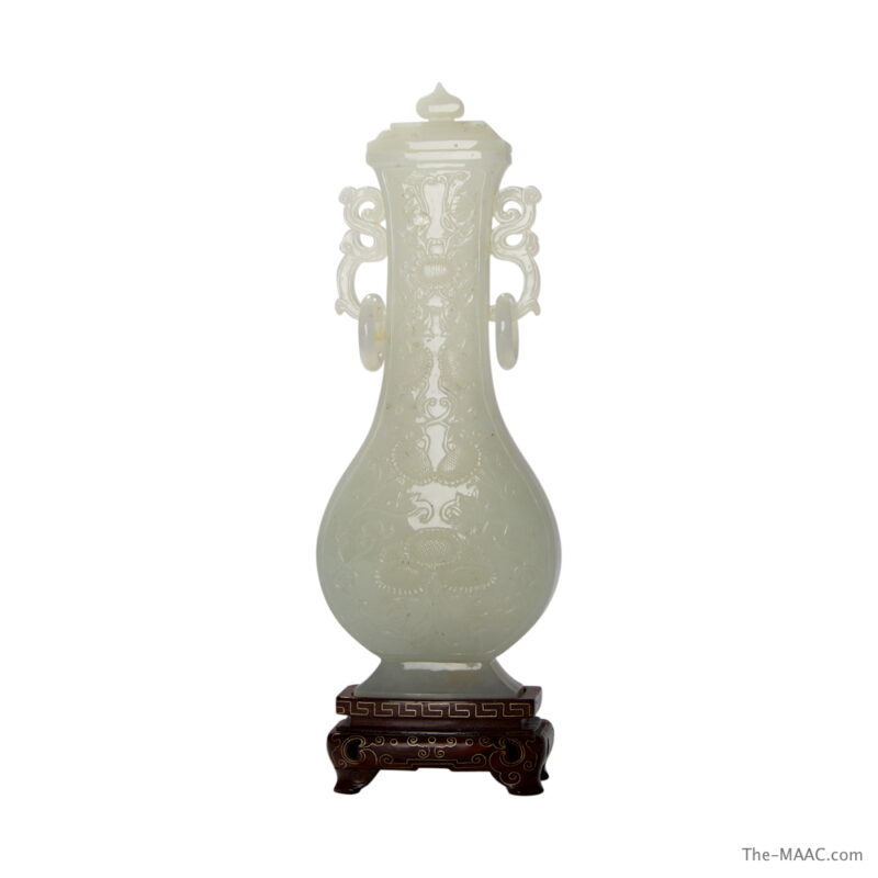 Chinese White Jade Vase