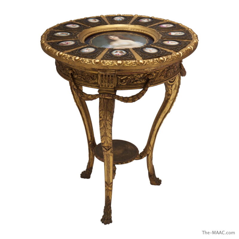 Circular Table with Royal Vienna Porcelain Plaques
