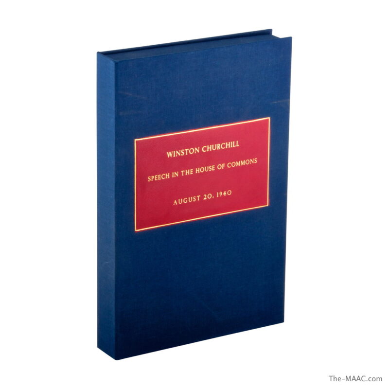 First Edition of Winston Churchill "Speech in the House of Commons"