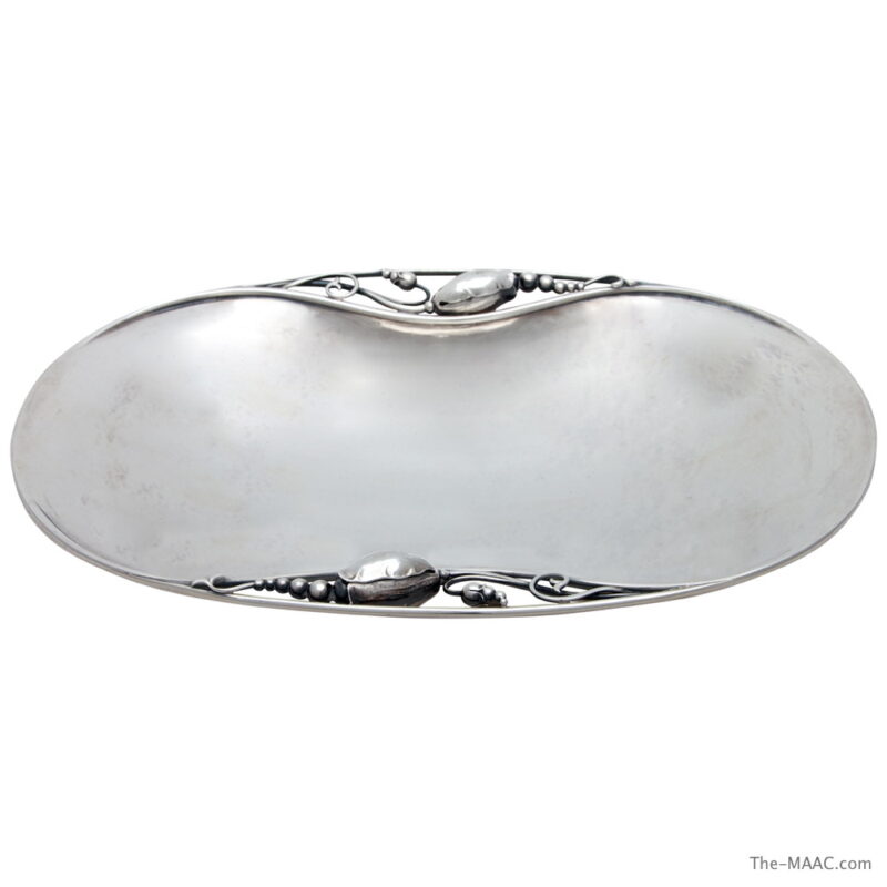 Georg Jensen Magnolia Blossom Pattern Oval Dish