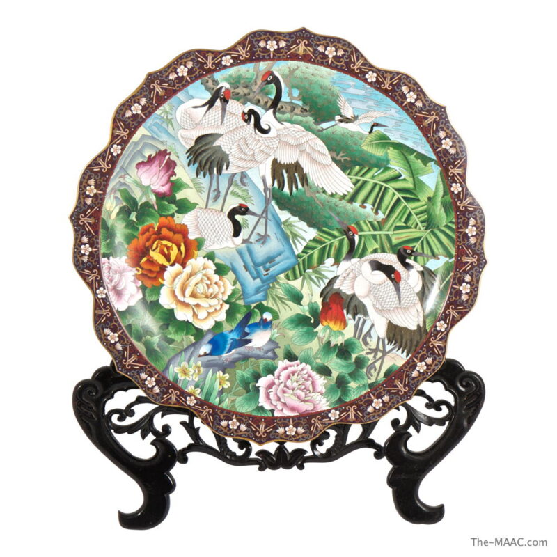 Large Chinese Cloisonne Charger