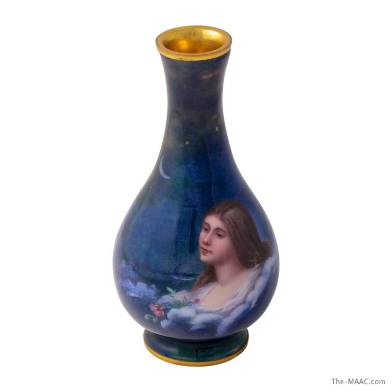 Limoges Enamel Cabinet Vase