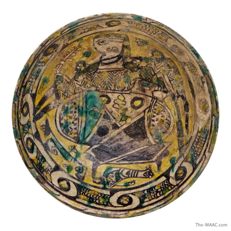 Nishapur Slip Painted Pottery Bowl