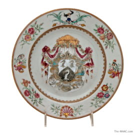 Pair of Chinese Export Armorial Plates