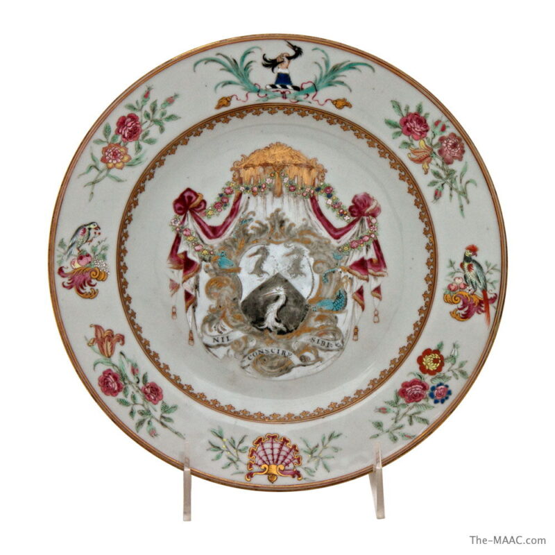 Pair of Chinese Export Armorial Plates