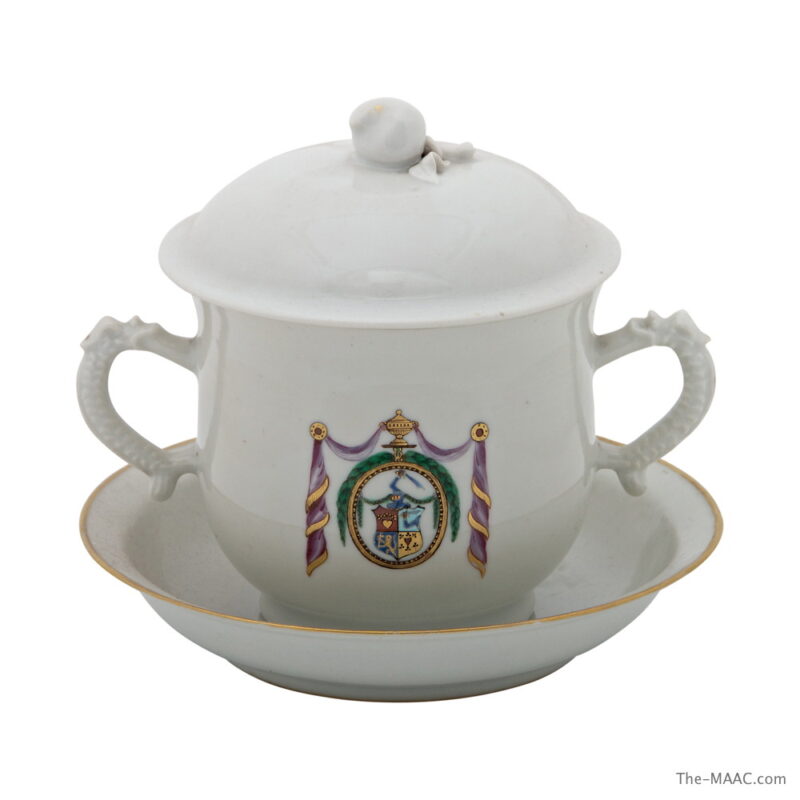 Pair of Chinese Export Armorial Sucriers
