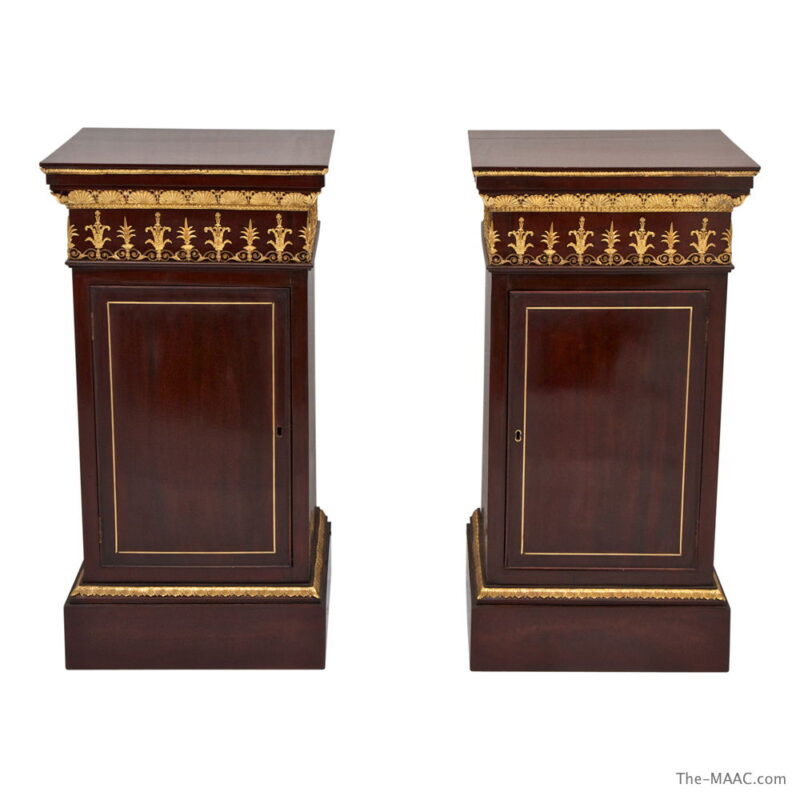 Pair of Wood Pedestal Cabinets