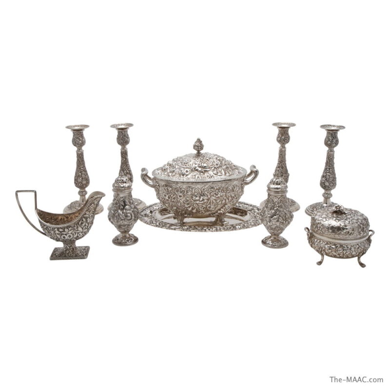 S. Kirk & Son Silver Repousse Silver Dinner Service