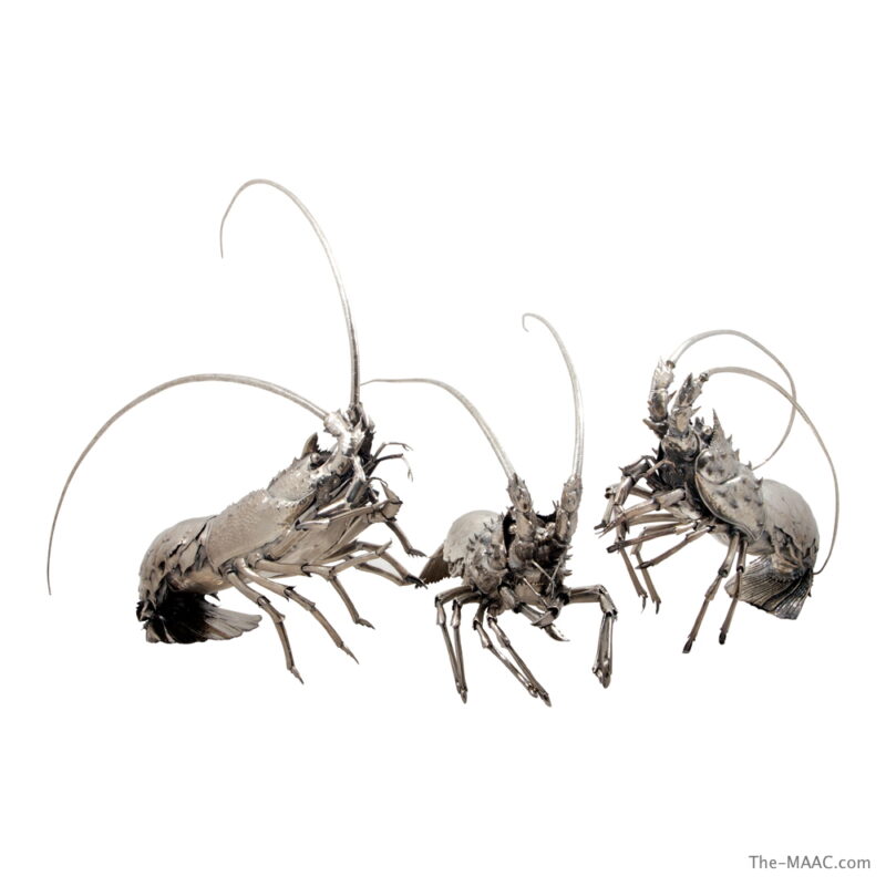 Set of Three Large Silver Buccellati Lobsters