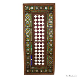 Stained Glass and Wood Window Panel