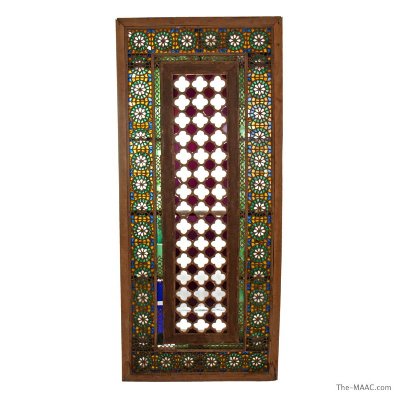 Stained Glass and Wood Window Panel