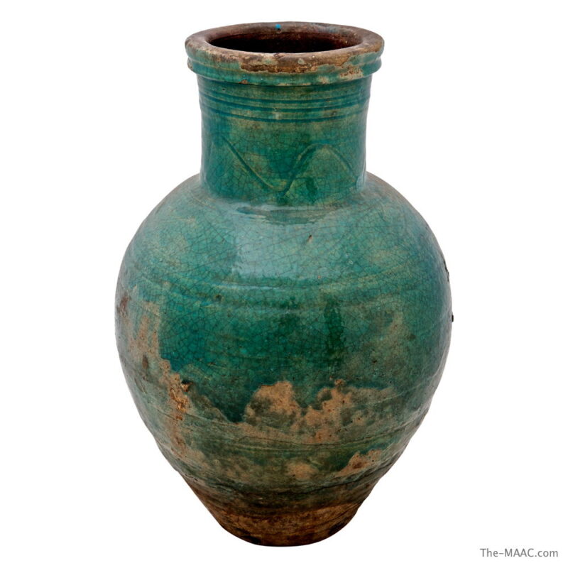Turquoise Glazed Storage Jar