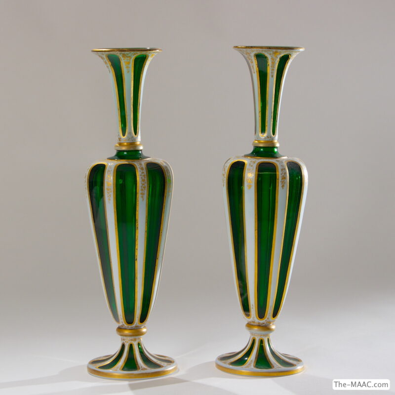 Pair of Antique Italian Glass Vases