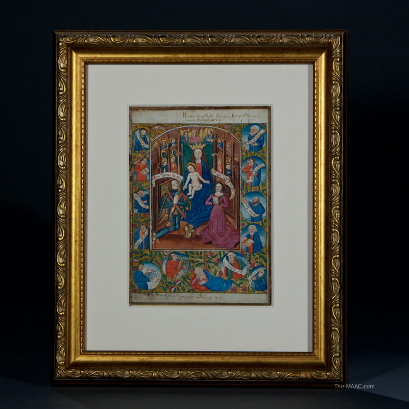 Illuminated Manuscript Leaf, The Adoration of Mary