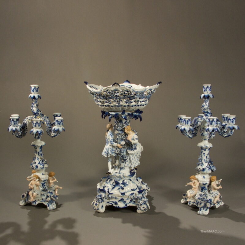 Meissen Blue and White Garniture Set