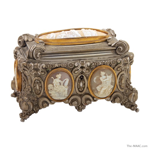 Cameo and Bronze Box, cameo and bronze, France, 1860.