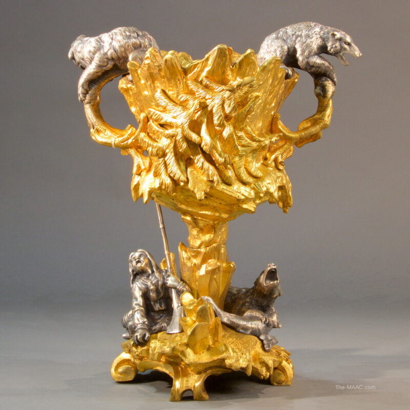 Ormalu and Silvered Bronze Wine Chiller