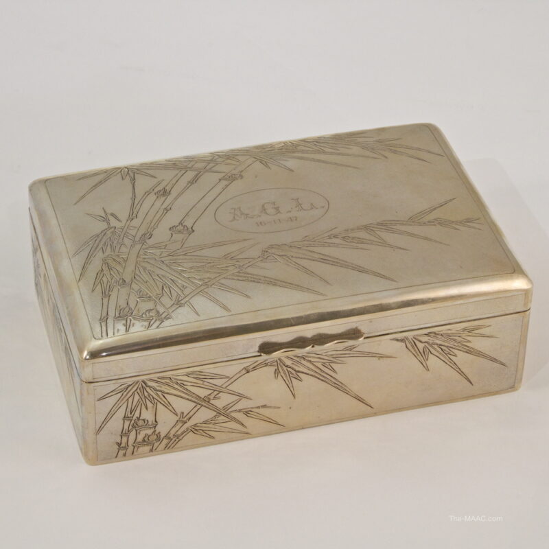 Antique Japanese Silver Humidor