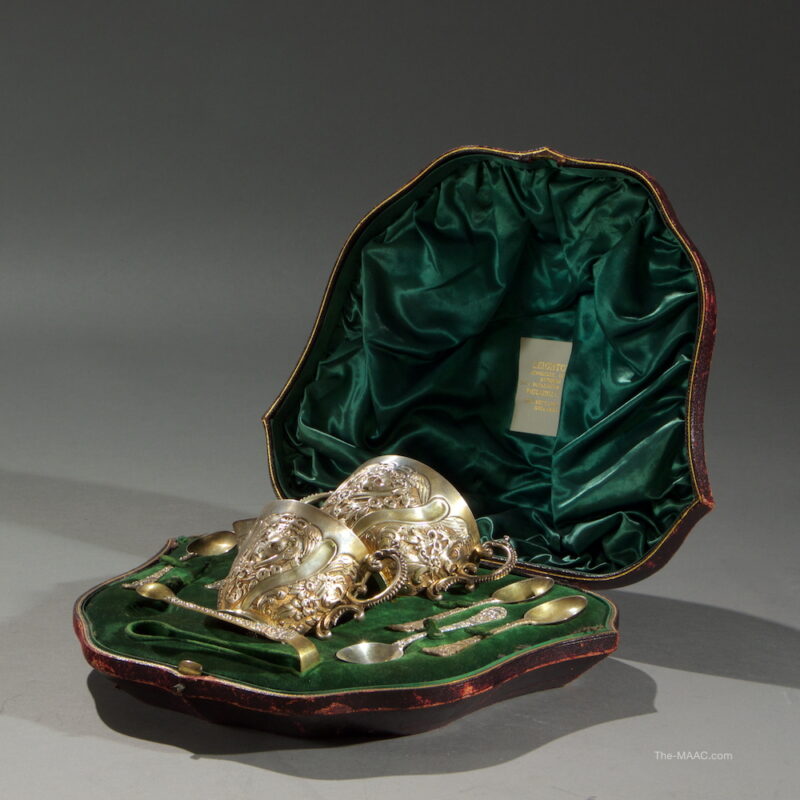 English Silver Cream and Sugar Set - Image 3