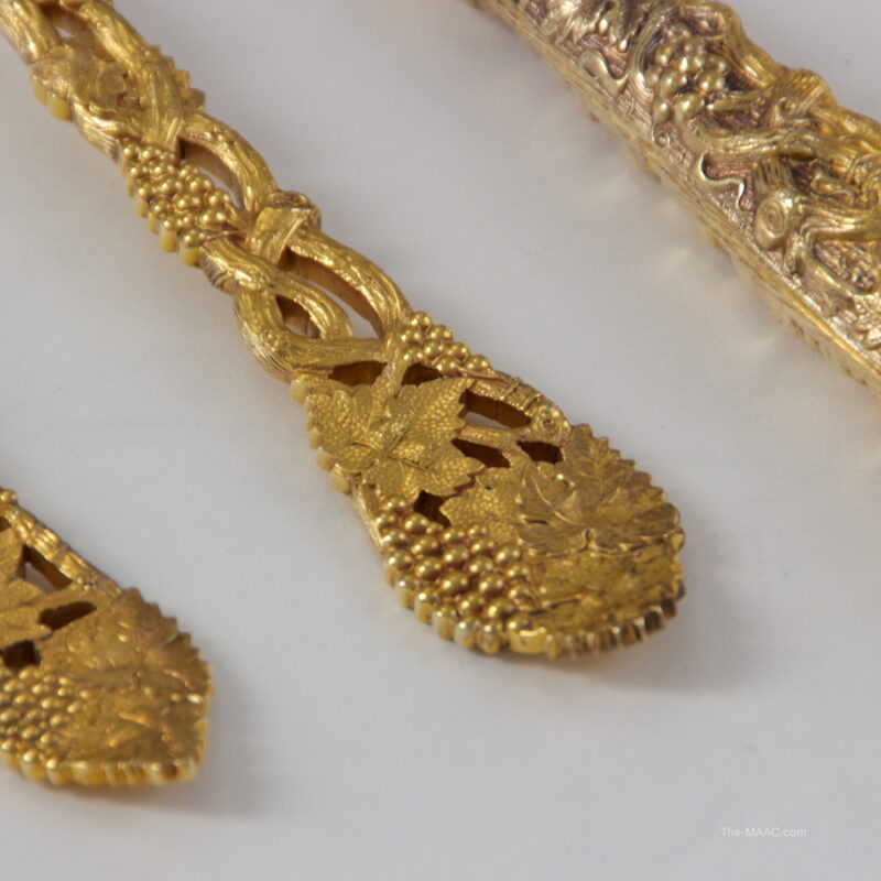 Sterling Silver Gilt Flatware Set - Image 2
