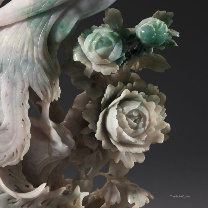 Pair of Chinese Jadeite Phoenixes - Image 4