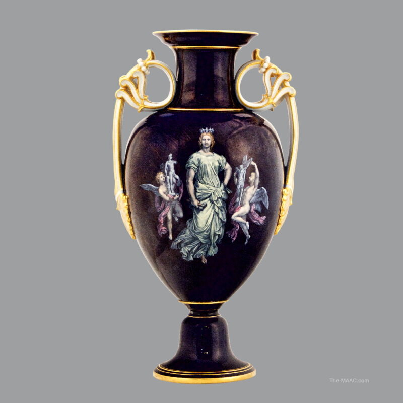 Meissen Limoge Enamel Vase