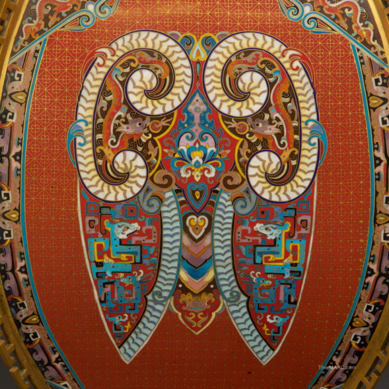 Palatial Sized Chinese Cloisonne Vase - Image 2