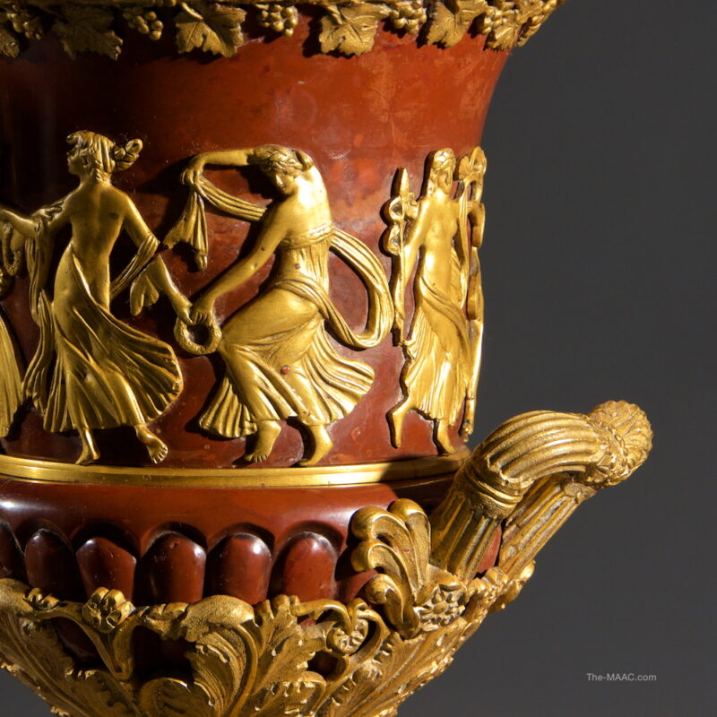 Antique Marble Empire Urns - Image 2