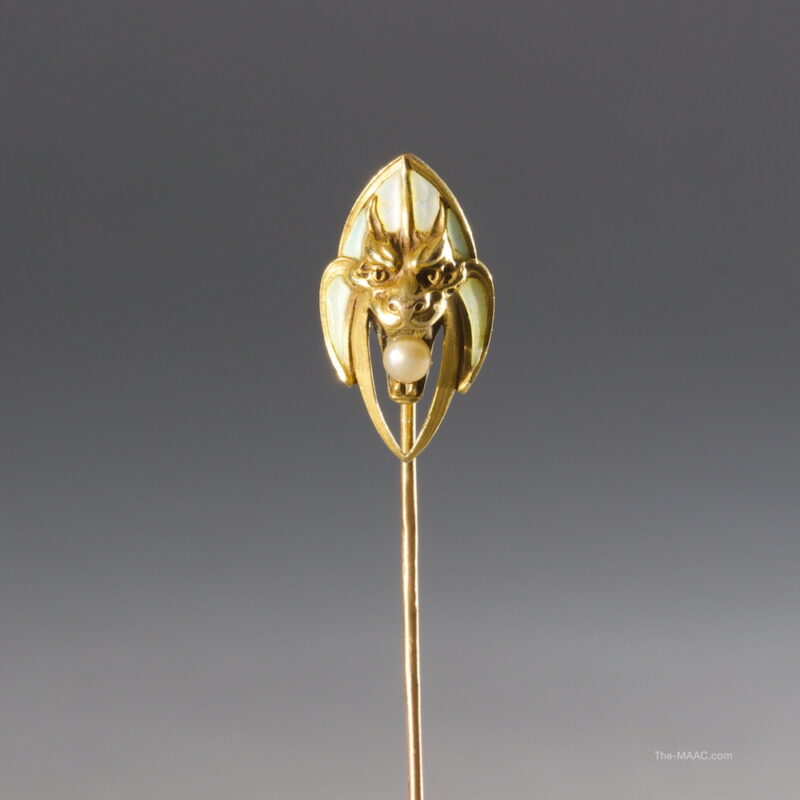 Whiteside & Blank Art Nouveau Plique A Jour Tie Pin