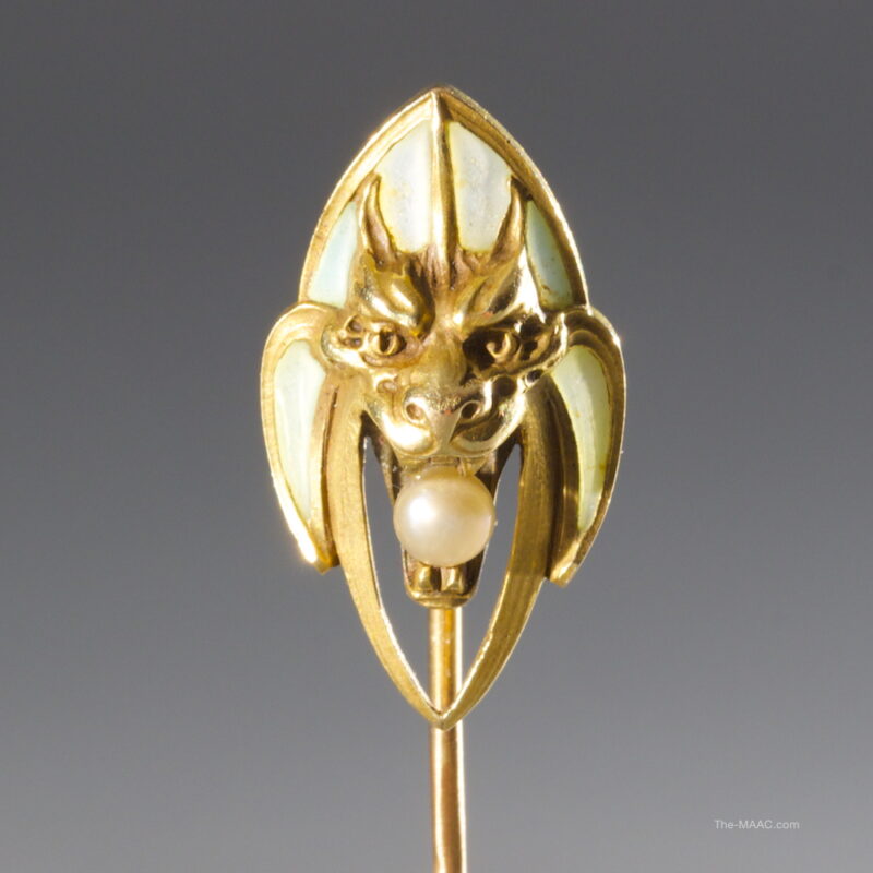 Whiteside & Blank Art Nouveau Plique A Jour Tie Pin - Image 2