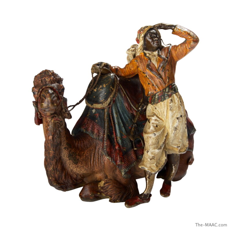 Austrian Bronze of Camel Rider by Bergman