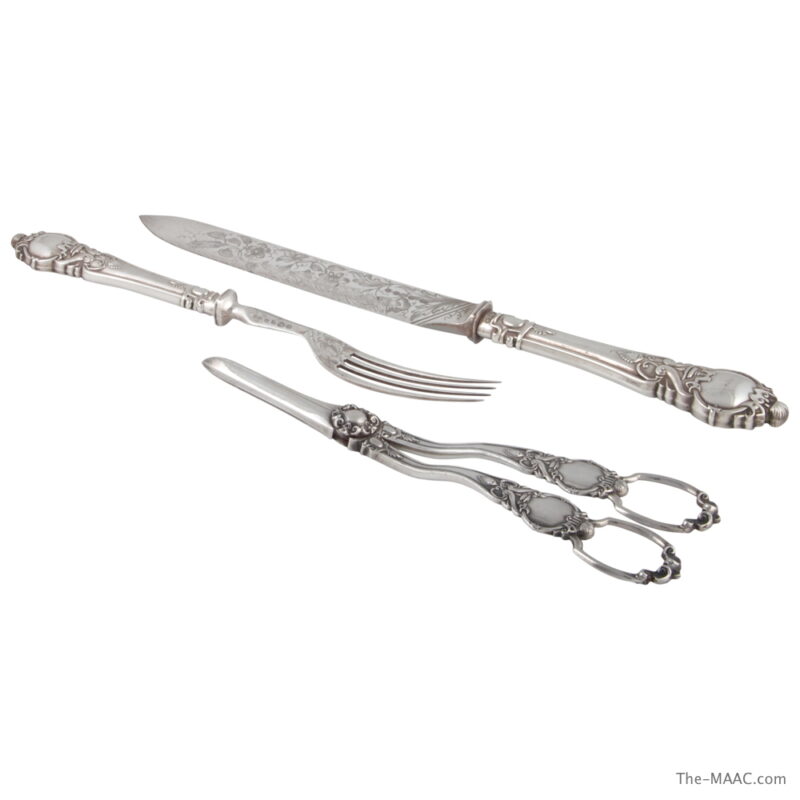 Antique Silver Plated Victorian Dessert Set - Image 4