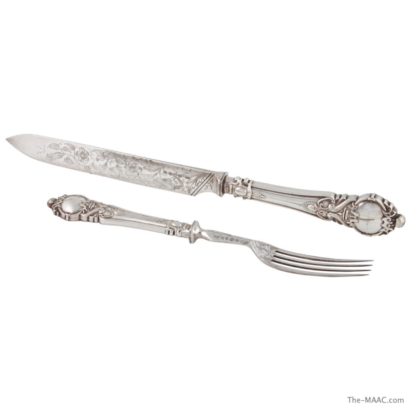 Antique Silver Plated Victorian Dessert Set - Image 2