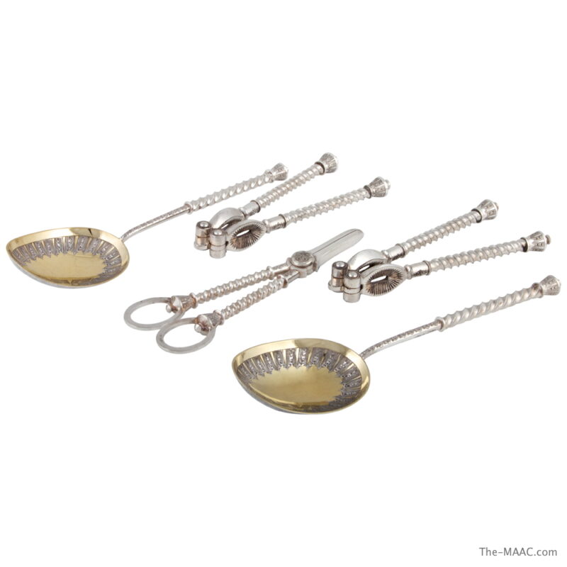 Victorian Silver Plated Dessert Set - Image 2
