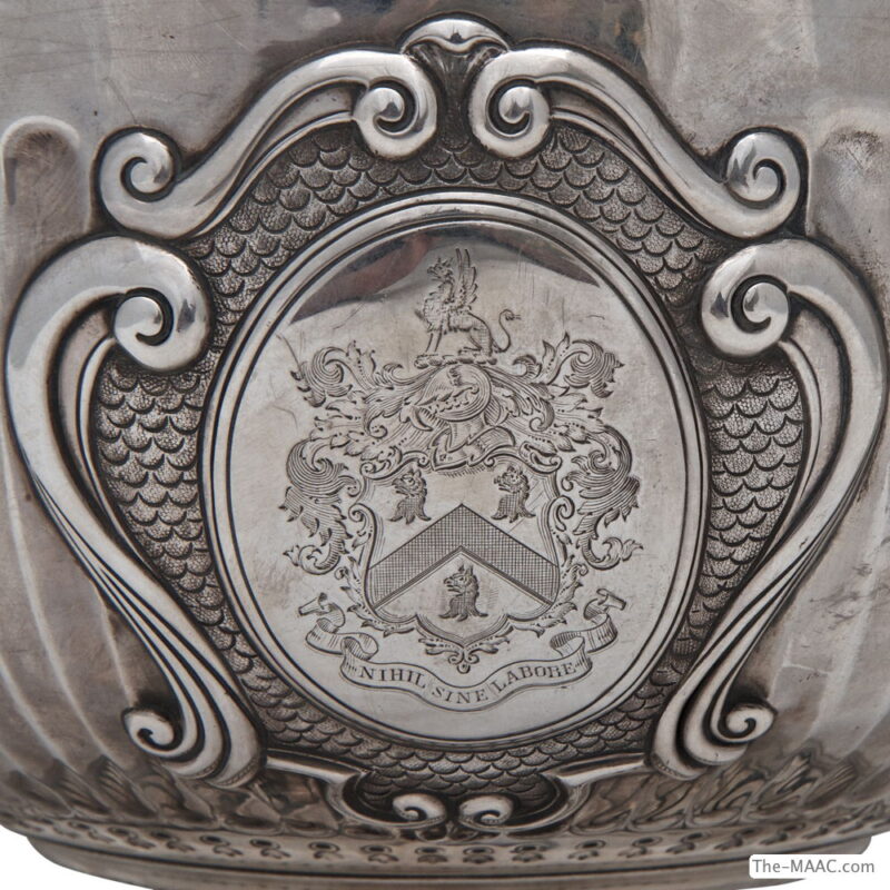 Victorian Armorial Silver Monteith Bowl - Image 2